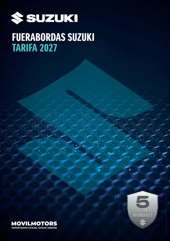 Portada de la tarifa 2027 de fuerabordas Suzuki de Movilmotors